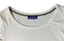 BURBERRY BLUE LABEL (バーバリーブルーレーベル) Tシャツ 半袖シャツ 38 S ホワイト レディース/025_画像4