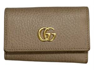 GUCCI (グッチ) GGマーモント レザー 6連キーケース キーリング 456118 ブラウン ブランド/006