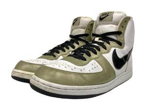 NIKE (ナイキ) TERMINATOR HIGH BASIC スニーカー 336609-104 US8 26cm ホワイト×ブラック×ゴールド メンズ/036