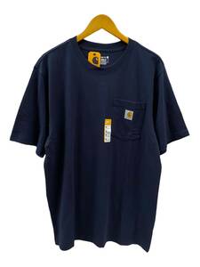 Carhartt (カーハート) Loose Fit Heavyweight S/S POCKET T-SHIRT ヘビーウェイト ポケットTシャツ K87-M コットン M ネイビー 紺/078