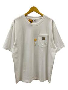 Carhartt (カーハート) T-SHIRT ポケットTシャツ K87-M 半袖 カットソー コットン パキスタン製 L ホワイト メンズ/078