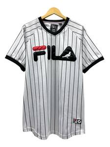 FILA (フィラ) ×Staple ステイプル ベースボール 半袖 シャツ L ホワイト×ブラック メンズ/036