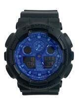 CASIO (カシオ) G-SHOCK BLUE PAISLEYシリーズ デジアナ時計 GA-100BP-1AJF ブラック×ブルー メンズ/004_画像1