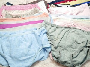 1005 清楚系ティーンズ/女子中高生～スタンダードコットンパンティ/ショーツ 26枚 M～ホツレ他ジャンクNCNR ウエス等にどうぞ 匿名発送