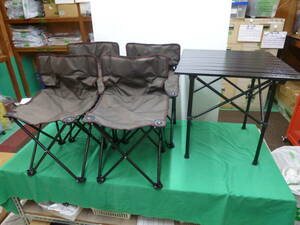 [7940] outdoor folding table * chair 4 customer legs set storage sack attaching unused goods long-term keeping goods 