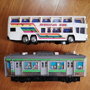  Showa Retro ALPS TOY гора рука линия MUSIC AL BUS мюзикл автобус Junk 