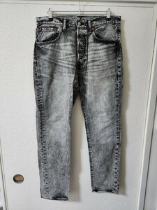 (100円スタート、美中古)Levi's、リーバイス、501CT、カスタムテーパード、定番モデル、ブラックデニム、W31L32、ボタンフライ(古着)