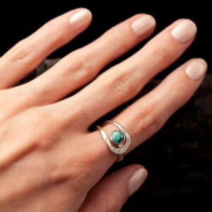 neitib. atmosphere liking * turquoise color silver * lady's men's ring 11