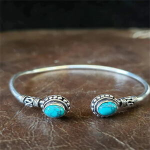 neitib. atmosphere liking *bohemi Anne natural turquoise bangle silver 925 color 