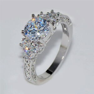  silver 925 color *AAA zirconia diamond ring 11 number ring jewelry wedding 