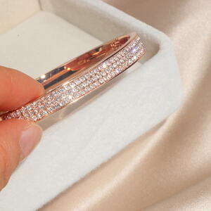 3 -слойный . блеск * Kirameki ..* роскошный cz diamond браслет браслет rose Gold 