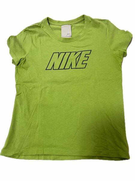 NIKE ナイキ　レディース　Tシャツ　カットソー　半袖　グリーン系　黄緑　USED