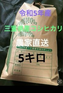 令和5年産　三重県産コシヒカリ　農家直送5キロ