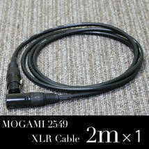 【送料無料】MOGAMI モガミ 2549 2m×1 立ち上げケーブル　XLR マイクケーブル【20240430】_画像1