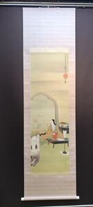 真作 松本一洋『紫式部』共箱 最高級表装替済　美術館クラスの作品