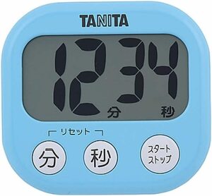 タニタ キッチン 勉強 学習 タイマー マグネット付き 大画面 大音量 100分 ブルー TD-384 BL でか見えタイマー