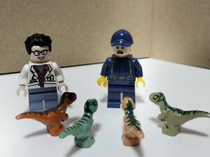 送料無料即決希望　LEGO　レゴ　ジュラシックワールド　赤ちゃん恐竜セット　驚く警備員　博士　ミニフィグセット　正規品　希少