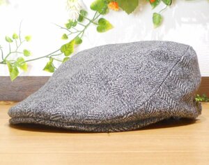 ◆Wool Jacquard ウールジャガード ハンチング 帽子（グレー）