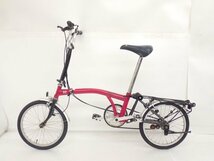 BROMPTON/ブロンプトン M3L/M3R型 リア内装3段変速 16インチ 折りたたみ自転車 レッド系 配送/来店引取可 ◆ 6E1F6-1_画像2