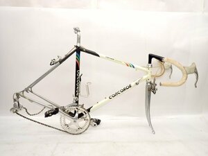 CONCORDE コンコルド クロモリロードバイク フレーム SQUADRA スクアドラ Campagnolo ディレイラー/クランク/ブレーキ付 □ 6E354-45