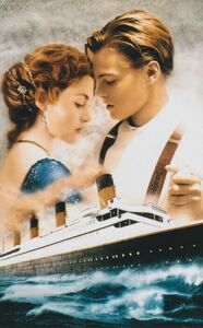 カードサイズ写真　スマホケースの中に　タイタニック　ディカプリオ　ウィンスレット Titanic 約8.5 x 5.4cm　cd0050