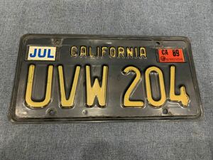 ② license plate number plate CALIFORNIA UVW204 american miscellaneous goods .