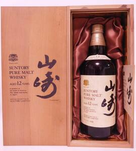 ★古酒☆ サントリー ピュアモルト 山崎 12年　760ml 43％ 特級 木箱入り（美品）☆ SUNTORY PURE MALT WHISKY YAMAZAKI aged 12 years ★