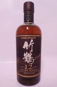 ★古酒☆ ニッカ 竹鶴 12年 ピュアモルト　660ml 40％ ☆送料無料☆ NIKKA WHISKY TAKETSURU PURE MALT 12 years old ★