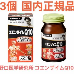 野口医学研究所 コエンザイムQ10 60粒 x 3個 国内正規品 新品 新発売 リニューアル 未開封 未使用 野口