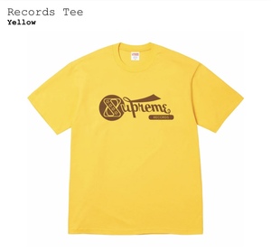 Supreme Records Tee &#34;Yellow&#34; シュプリーム レコード Tシャツ &#34;イエロー&#34; L