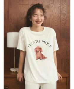 【即完売品、新品未開封、タグ付き】ジェラートピケ　DOG柄ワンポイントTシャツ 