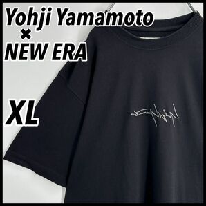【入手困難】ヨウジヤマモトプールオム×ニューエラ 反転刺繍ロゴ　Tシャツ　XL☆