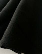 【ヴィンテージ布＊古布】上質高級ウール生地 コート/ジャケット生地 黒 155㎝巾×50㎝〜未使用品　＃お手製コート＃お手製ジャケット_画像2