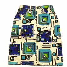 【輸入品】Allover Patterned Skirt 総柄　プリントファブリックスカートタイト レトロデザイン 古着_画像2