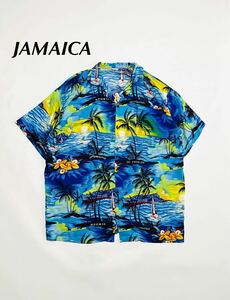 【輸入品】ジャマイカ製 ハワイアンシャツ アロハ SURF 半袖 開襟 総柄 Jamaica Hawaii Aloha 古着 ビンテージ まとめ 大量