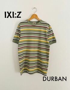 【ダーバン社製】IXI:Z/イクシーズ　Durban ボーダーTシャツ/コットン/美品/メンズ 紳士服 春夏 カットソー