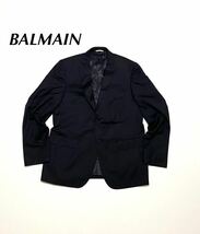 【輸入品】BALMAIN バルマン テーラードジャケット 紳士服 スーツ ウール 54サイズ ダークネイビー ピンストライプ まとめ　大量_画像1