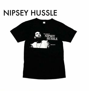 【US 輸入品】2000年代製 ラップTシャツ Nipsey Hussle ニプシーハッスルリルバウワウ Hiphop Rap Tee バンド Tshirts アメリカ 古着 黒