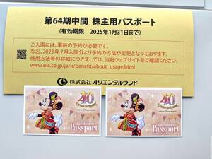 ■ 東京ディズニーランド ディズニーシー 株主優待券 2枚セット 
