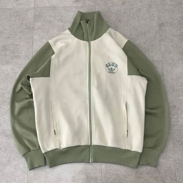 大幅値下げ!!!!希少カラー adidas トラックジャケット オリーブ adidas Club 古着 デサント