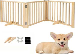  wooden pet gate partition put only pet fence dog . safety .