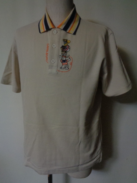 CASTELBAJAC カステルバジャック 半袖 ポロシャツ 刺繍 ベージュ系 3 ゴルフウェア メンズ