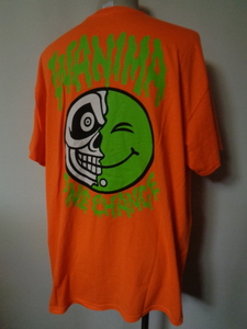 WANIMA オレンジ色 緑文字 半袖　Tシャツ XLサイズ