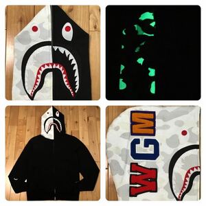 ★蓄光★ City camo シャーク パーカー Mサイズ shark full zip hoodie a bathing ape BAPE エイプ ベイプ アベイシングエイプ 迷彩 ji85