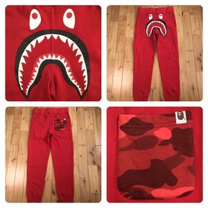 シャーク スウェットパンツ Mサイズ Red camo × Red shark pants a bathing ape BAPE シャーク エイプ ベイプ アベイシングエイプ w8712