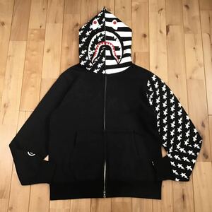 星条旗 シャーク パーカー Lサイズ American shark full zip hoodie a bathing ape BAPE sta USA エイプ ベイプ アベイシングエイプ z09