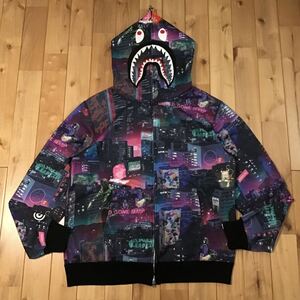 ★2XL★ NEON TOKYO シャーク パーカー shark full zip hoodie a bathing ape BAPE エイプ ベイプ アベイシングエイプ PONR z2275