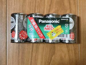 電池　Panasonic パナソニック　単1形　4本