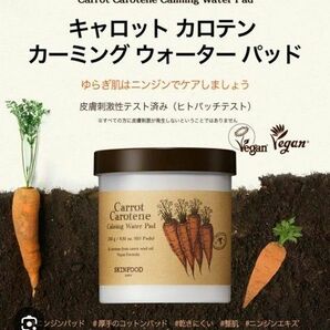 正規店購入☆SKINFOODスキンフード　キャロットカロテン カーミングウォーターパッド 60枚