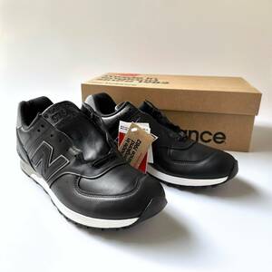 国内正規品 UK製 オールレザー NEW BALANCE M576KKL ブラック×グレー US10.5 28.5cm 限定イギリス英国製 NB 黒スニーカー MADE IN ENGLAND